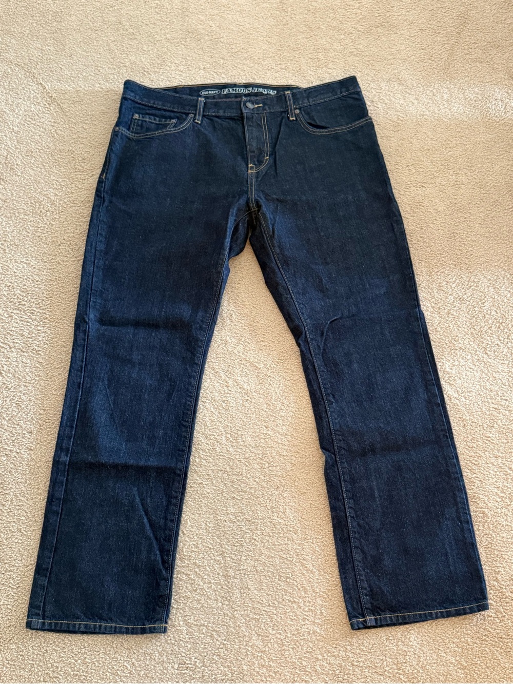 Old Navy Men’s Famous Jeans Slim Fit 38x32 Dark Wash Denim